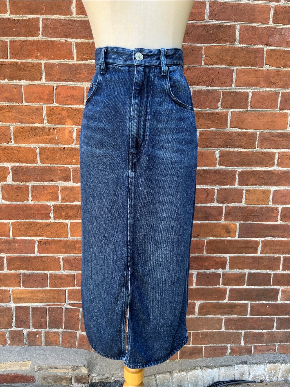 Isabel Marant Ètoile Tilauria Dark Blue Denim Midi Skirt